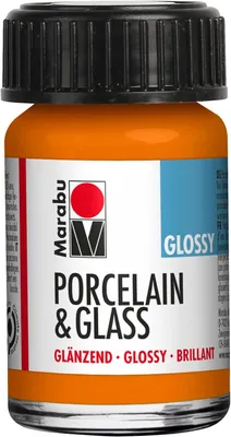 Zdjęcie produktu dla Marabu 11150039013 Kolor Marabu "Porcelana i szkło", błyszczący, 15 ml, pomarańczowy