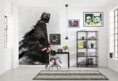 Zdjęcie produktu dla Tapeta flizelinowa Komar "Star Wars Kylo Vader Shadow" - rozmiar: 200 x 280 cm (szerokość x wysokość), 4 panele