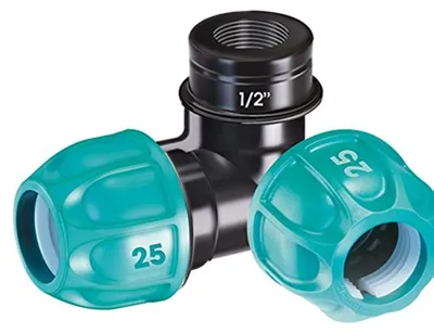 Immagine prodotto di Gomito Claber 90427, raccordo a 3/4" con filettatura da 1/2"
