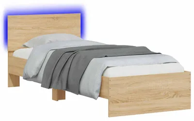 Produktbild von Bettgestell mit LED Sonoma-Eiche 80 x 200 cm Holzwerkstoff