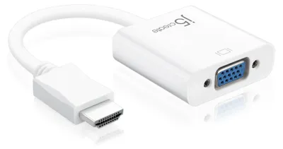 Produktbild von j5create JDA213-N HDMI™ zu VGA Adapter, 0,1 m, HDMI, VGA, Stecker, Buchse, 1920 x 1080 Pixel