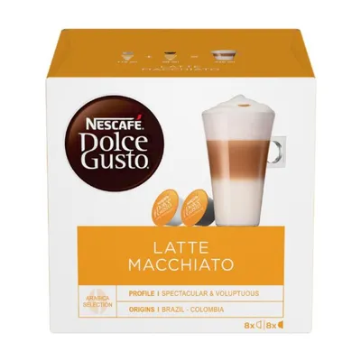 Produktbild von Nescafé Dolce Gusto Latte Macchiato, Kaffeekapsel, Latte Macchiato, Dolce Gusto, 8 Tassen, Mehrfarbig, Nescafé