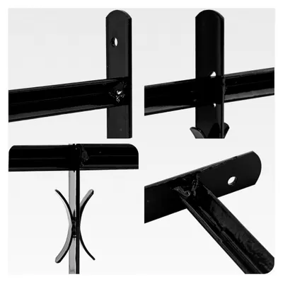 Produktbild von Fenstergitter Schwarz 175 x 60 cm Pulverbeschichteter Stahl