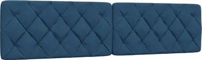 Image de Coussin de tête de lit bleu 200 cm tissu