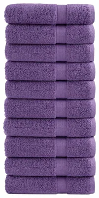 Zdjęcie produktu dla vidaXL Ręczniki Premium SOLUND 10 szt. fioletowe 50x100 cm 600 g/m²