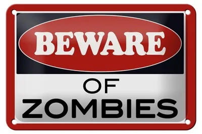 Produktbild von Blechschild Hinweis 18x12cm  of Zombies