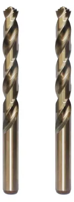 Image de SolidKeus - Jeu de 2 forets hélicoïdaux en cobalt M42 pour l'acier inoxydable et les métaux durs