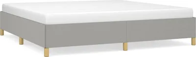 Produktbild von vidaXL Bettgestell ohne Matratze Hellgrau 200x200 cm Stoff