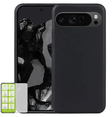 Immagine prodotto di Per Google Pixel 9 Pro XL Custodia in silicone H9 Vetro Custodia del telefono cellulare Custodia nera Custodia Cover Cap