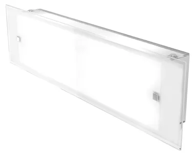 Image de Applique Contemporaine Brique Métal Blanc Verre Satiné 2 Lumières E27 58Cm