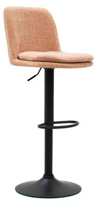 Produktbild von Pink Liam Barhocker aus Stoff und Metall, 48x43x89 cm, 360° drehbar, höhenverstellbar 61-78 cm