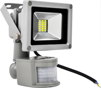 Produktbild von Greenmigo 20W LED Fluter Floodlight Strahler mit PIR Bewegungsmelder Licht Scheinwerfer Außenstrahler Wandstrahler Grau Aluminium IP65 Wasserdicht AC 85 - 265V Kaltweiß