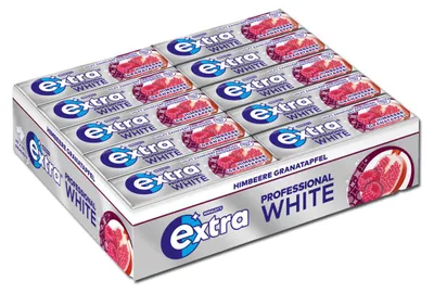 Immagine prodotto di Wrigleys Extra WHITE Lampone Melograno Mix 10 pastiglie 14g confezione da 30 pezzi
