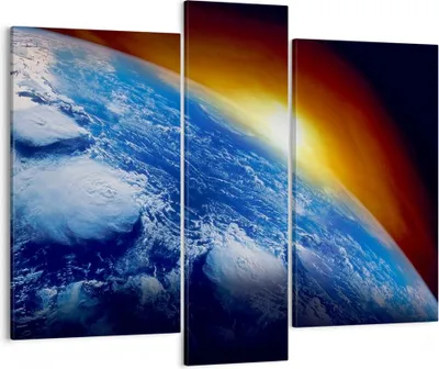 Produktbild von Bild auf Leinwand - Leinwandbild - Galaxie Erde Raum - 95x80cm - Wand Bild - Wanddeko - Wandbilder - Leinwanddruck - Bilder - Kunstdruck - Wanddekoration - Leinwand bilder - Wandkunst - CB95x80-2335