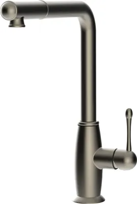 Produktbild von KeraDomo Armatur TRADIZIONE in EDELSTAHLFINISH mit herausziehbarem Auslauf / Systemceram