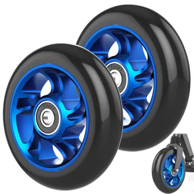 Imagen del producto de Ruedas para scooter de acrobacias, 2 unidades, de 100 mm, con rodamientos, para scooters de acrobacias