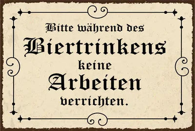 Produktbild von vianmo Blechschild 12x18 cm bitte während des Biertrinkens keine Arbeit