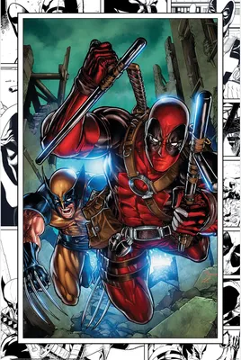 Produktbild von Marvel Comics - Poster "Wolverine & Deadpool" PM9460 (91,5 cm x 61 cm x 0,1 cm) (Rot/Blau/Gelb)