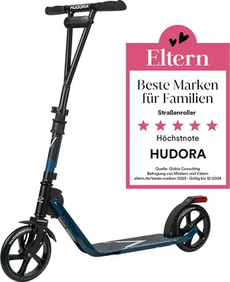 Produktbild von HUDORA BigWheel® Generation V 205, Scooter dunkelblau - Klappbar & Höhenverstellbar - Tretroller für Kinder, Jugendliche & Erwachsene - bis zu 100kg - Cityroller