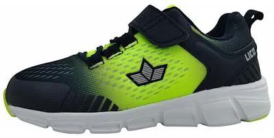 Produktbild von LICO Jungen Sportschuh dunkelblau/neongrün mit Klettverschluss und Gummisenkel 32