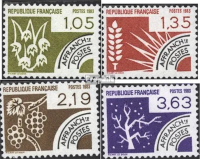 Produktbild von Briefmarken Frankreich 1983 Mi 2376-2379 (kompl.Ausg.) postfrisch Vorausentwertung Jahreszeiten