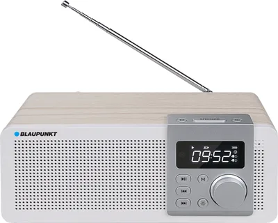 A Blaupunkt radio is shown from the front-diagonal angle on a white background.