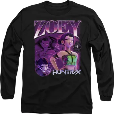 Produktbild von K-Pop Demon Hunters - "Huntr/X" T-Shirt für Herren/Damen Uni, Langärmlig TV20415 (M) (Schwarz)