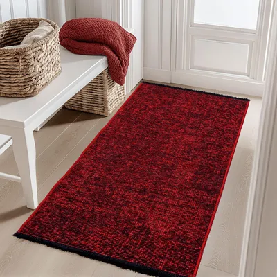 Immagine prodotto di Carpetsale24 Tappeto in Cotone Chenille Lavabile Stile Boho Antiscivolo Morbido per Soggiorno e Camera da Letto, Dimensioni: 80x150 cm