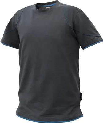 Produktbild von DASSY® Kinetic T-shirt ANTHRAZITGRAU/AZURBLAU Gr.4XL Länge: STANDARD