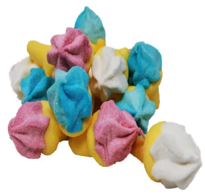 Obrázek produktu pro Mellow foam cukrové kornoutky s barevnou slaninou 3 různé 900g