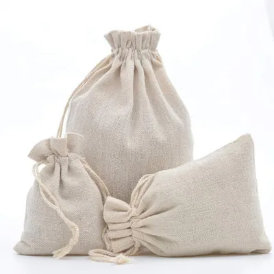 Produktbild von DAHI Baumwollsäckchen säckchen mit Baumwollkordel Leinensäckchen jutesäckchen Geschenksäckchen (13x18cm/25pcs)