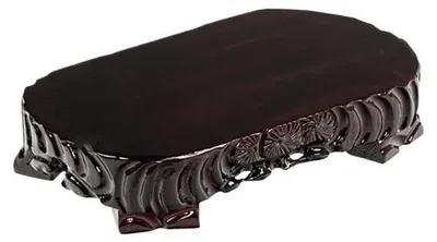Image de Support pour plantes en bois massif avec base pour pots de fleurs