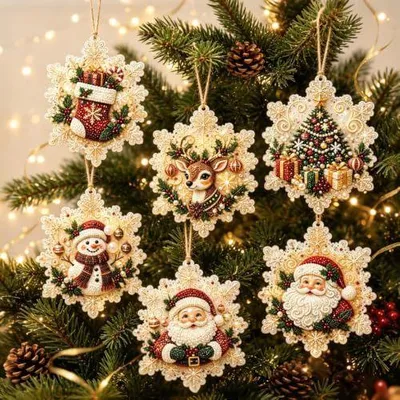 Produktbild von Diamantmalerei, Weihnachten, 6 Strasssteine für festliche Dekoration