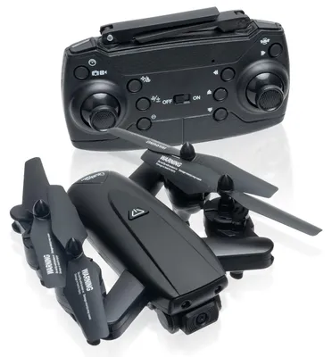 Produktbild von Quadrocopter-Drohne, HD Kamera, FPV, Live View per App, 6 Achsen Gyroskop, faltbar, OpticalFlow, Headless Steuerung, für Erwachsene und Kinder