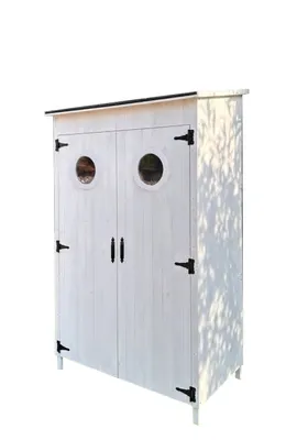 Produktbild von Moderner Gartenschrank TONI weiß