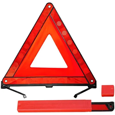 Obrázok produktu pre Varovný trojuholník pre auto - Skladací bezpečnostný trojuholník, červený