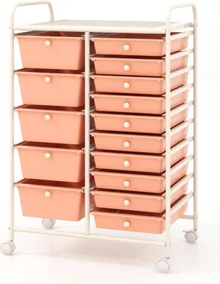 Immagine prodotto di Carrello portaoggetti mobile con 15 cassetti impilabili