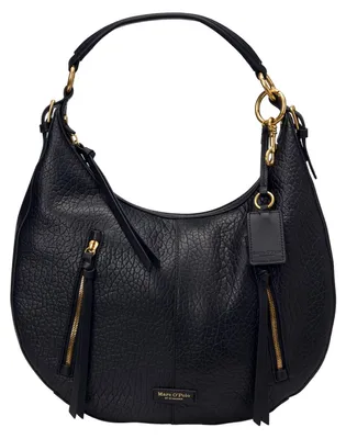 Produktbild von Marc O'Polo Leder Schultertasche Umhängetasche Philine Hobo Bag Black schwarz