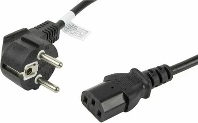Produktbild von LANBERG CEE 7/7->IEC 320 C13 1,8m VDE Stromkabel schwarz