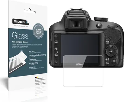 Produktbild von 2x Schutzfolie für Nikon 3400 - Anti-Shock 9H Folie dipos Glass Kunststoffglas