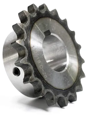 Image de Pignon 08B 18 dents avec moyeu, avec rainure, 12,7, 1/2″ Ozdowski