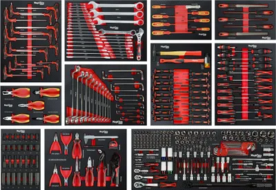 Produktbild von Mephisto Werkzeugwageneinlage CRV Werkzeug und VDE Werkzeug, metrisch, inkl. Soft Inlay passend zu Mephisto Werkzeugwagen