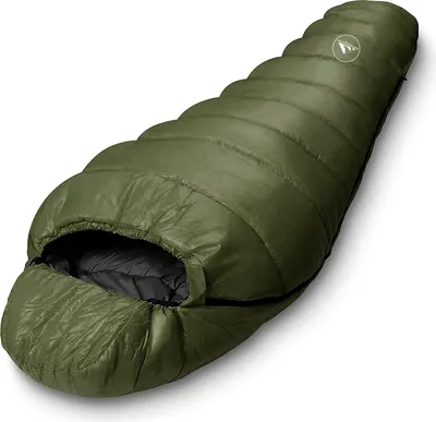 Produktbild von HikeMeister ® Schlafsack Ultra-warm 230 x 80 cm Mumienschlafsack Hüttenschlafsack -8°C Outdoor Camping Kapuze