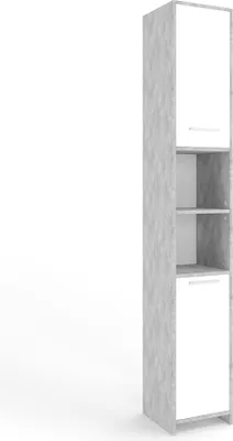 Produktbild von Vicco Badschrank Kiko, 30 x 190 cm, Beton/Weiß