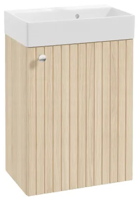 Produktbild von Badezimmerschrank, modernes Design, wandmontiertes Waschbecken, Braun