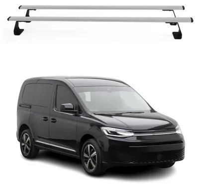 Produktbild von Dachträger Grundtäger für VW Caddy 2020-2025 75kg Stahl Silber 2 tlg