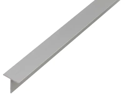 Zdjęcie produktu dla Alberts 497989 Profil T, aluminiowy, anodowany na srebrno, 1000 x 20 x 20 mm, zestaw 5 szt