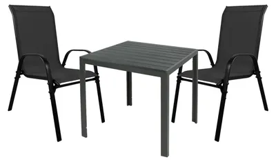Produktbild von Gartengarnitur Sitzgarnitur 3-teilig 90x90cm Non-Wood