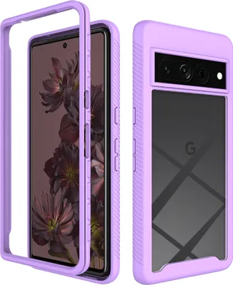 Image de Google Pixel 7 Pro Case, Hybrid Transparent Back Cover, Rugged TPU Bumper, Shockproof Case pour Google Pixel 7 Pro Purple