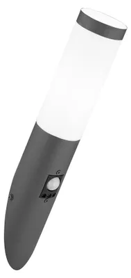 Produktbild von LED Wandleuchte, Edelstahl, anthrazit, Sensor, H 41 cm